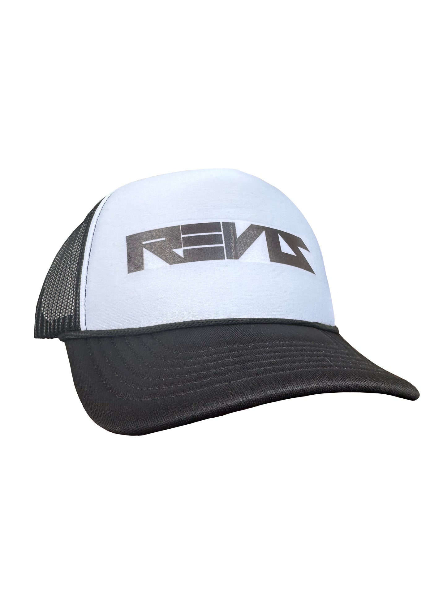 Black Foam Mesh Logo Hat